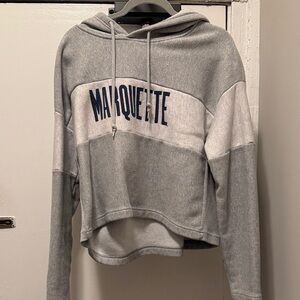 Gray Marquette Women's Hoodie